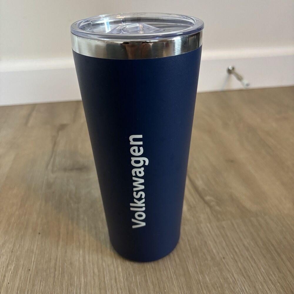 Volkswagen Stainless Steel Tumbler Blue Insulated Travel Mug Coffee Cup 20 oz